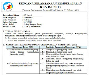 Rpp K13 Revisi 2017 Matematika Kelas 5 Semester 2 Revisi Lengkap