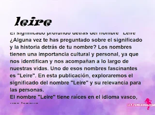 significado del nombre leire