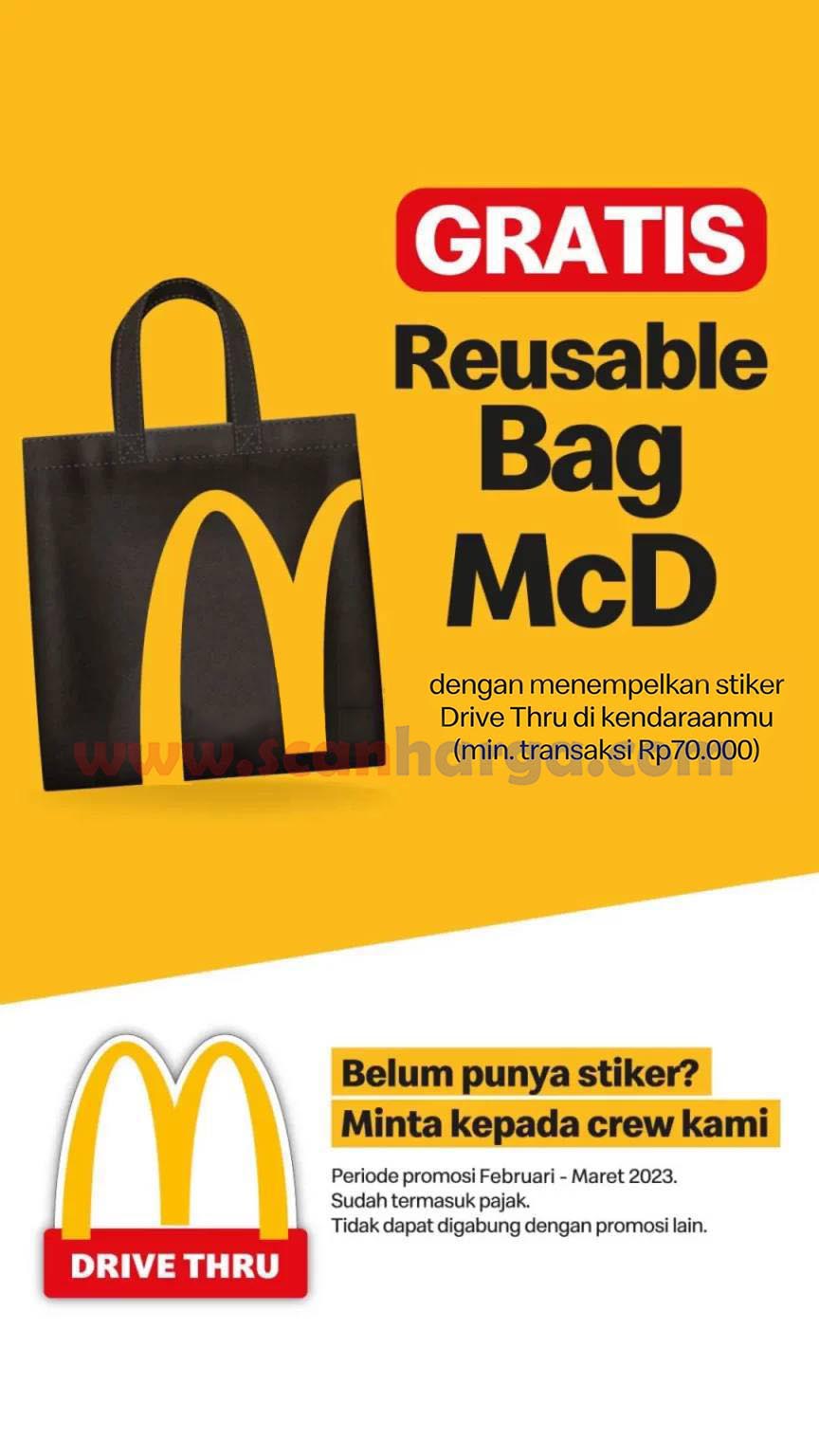 Promo MCDONALD'S Drive THRU GRATIS Reuseable Bag McD