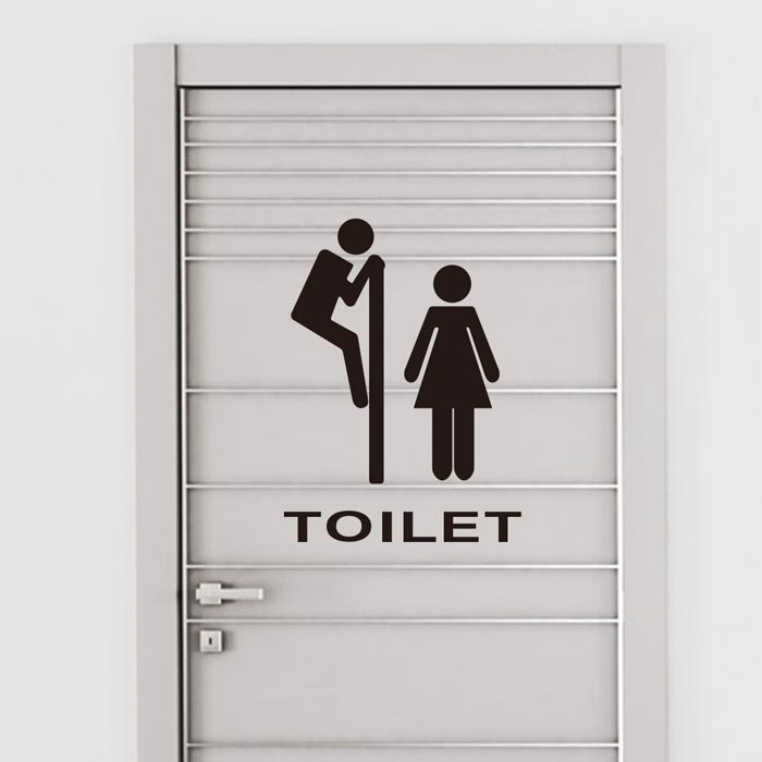 Stiker pintu toilet intip - Ijopink