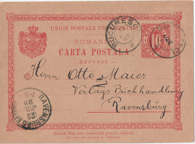 Carta Postala della Romania 1895