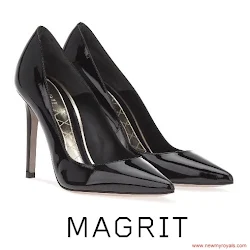 Queen Letizia Style MAGRIT Pumps and CAROLINA HERRERA Dress