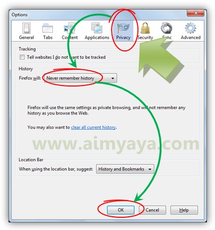   kunjungan kita ketika browsing internet memakai mozilla firefox secara default disimpa Cara Mematikan History di Mozilla Firefox