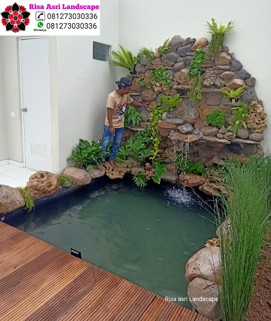 Jasa Tukang Kolam Natural Koi Pond Surabaya - Jasa Pembuatan Kolam Koi Minimalis Batu Alam