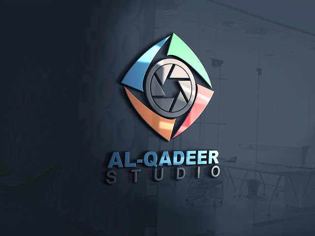 Download Logo Mockup Template 3D Glass Window PSD Free Download ~ Al Qadeer Studio