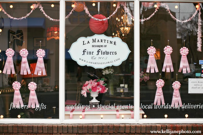 valentines window + shop