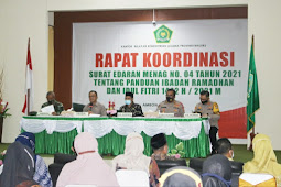 Kasrul Selang Pimpin Rakor Implementasi Panduan Ibadah Ramadhan dan Idul Fitri 1442 H