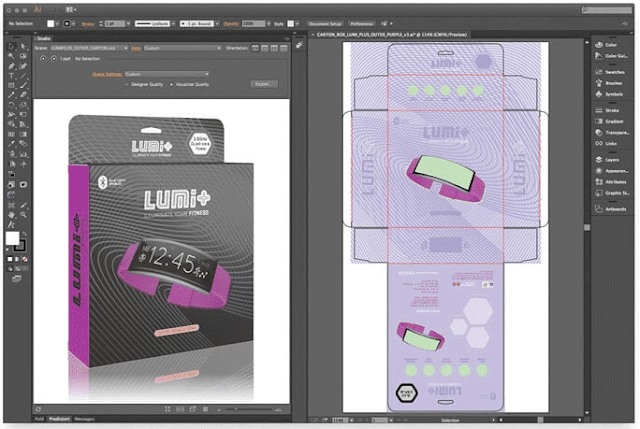 3D Packaging Design in Adobe Illustrator CC with ESKO Studio Essentials -Rasha Design