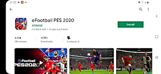 رسميا تحميل لعبة بيس 2020 pes للموبايل الرسمية من متجر جوجل بلاي 