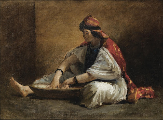 Jeune femme kabyle préparant le couscous par Isidore-Alexandre-Augustin Pils