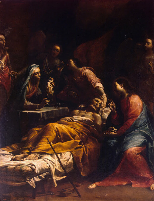 Death of St Joseph by Giuseppe Maria Crespi - Christianity, Religious Paintings from Hermitage Museum