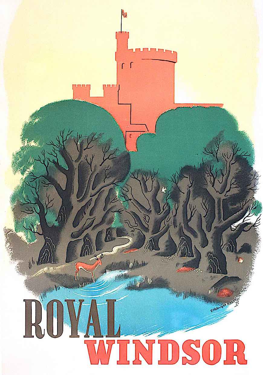 an E. Mcknight Kauffer travel poster, Royal Windsor