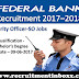 Federal Bank Recruitment 2017| Online Application For Security Officer-SO Jobs Notification