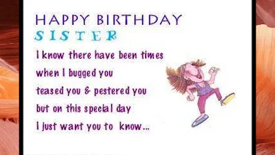 Funny quotes for sister birthday