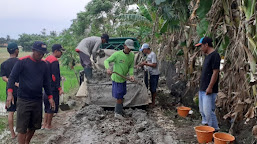 Perbaiki Jalan Rusak Secara Swadaya, Karang Taruna Desa Lenggah Sari Bergotong Royong