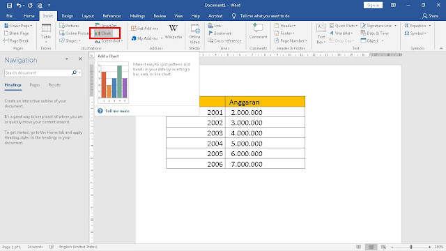 Langkah-langkah Cara Membuat Grafik di Excel dan di Word