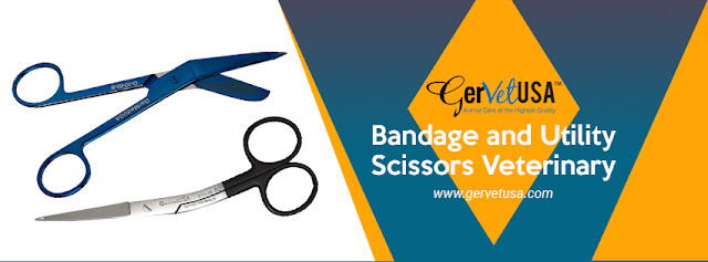 Bandage and utility scissors veterinary