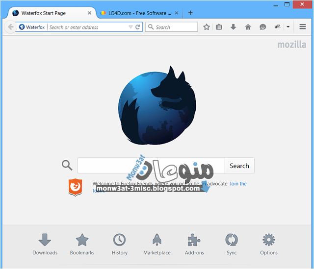 متصفح ووتر فوكس 2017 Waterfox