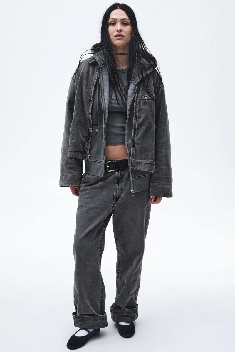 Zara pairs a denim jacket over jeans for its fall denim arrivals