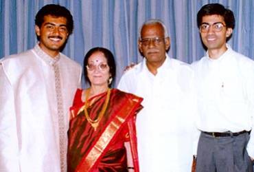 Ajith Kumar with father and mother