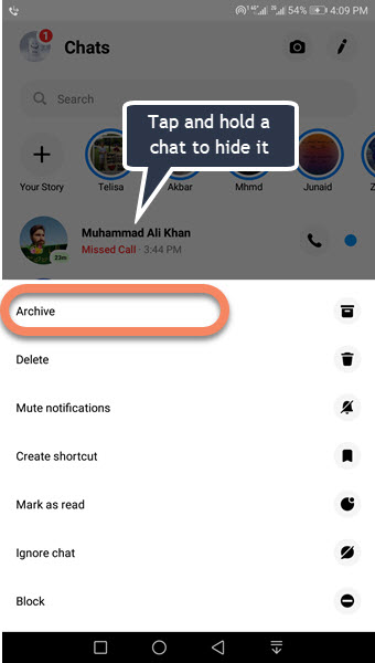 How to Hide Messenger or Chat in Facebook Messenger