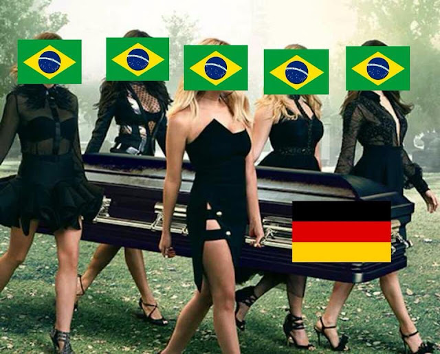 Brasil no enterro da Alemanha - memes da Copa do Mundo