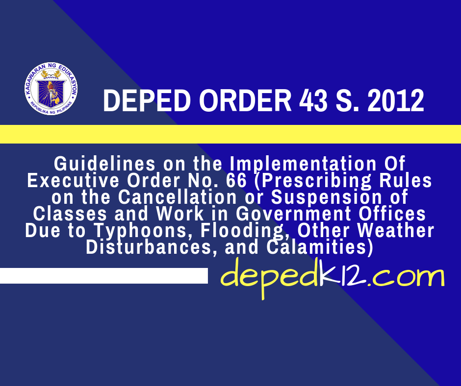 DepEd Guidelines on the Suspension of Classes During Typhoons