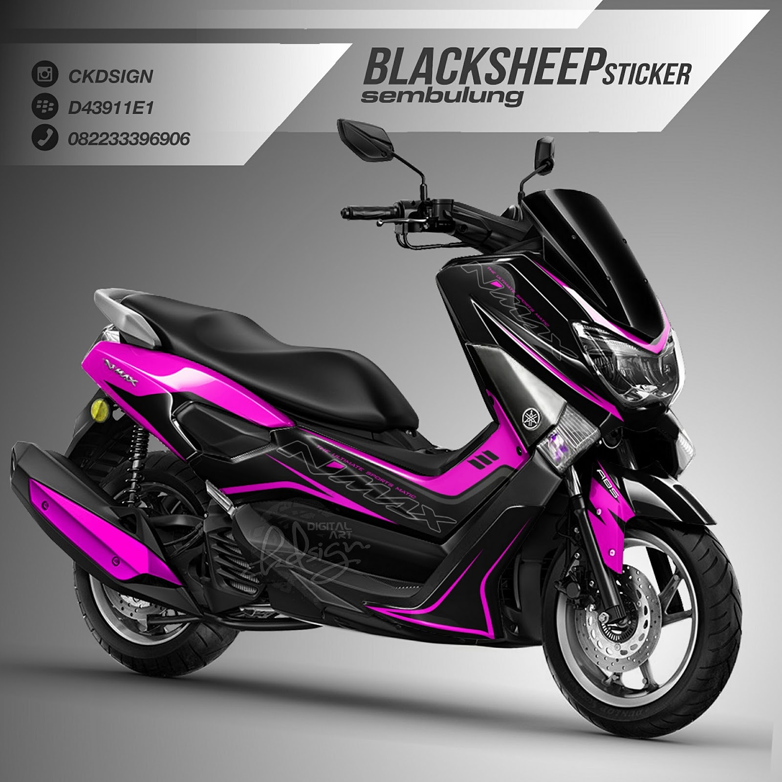 Yamaha N Max Cutting Sticker Blacksheep Sticker