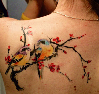 Watercolor Birds Tattoo