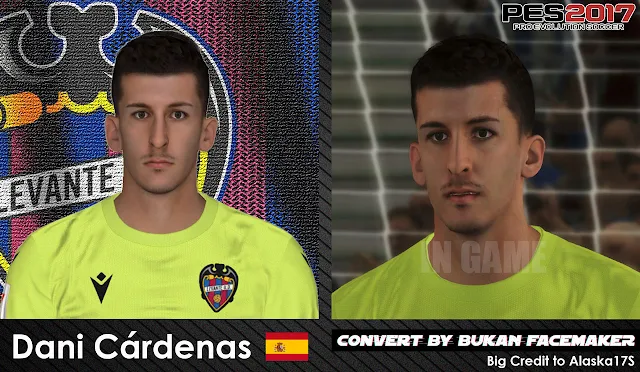 PES 2017 Daniel Cárdenas Face