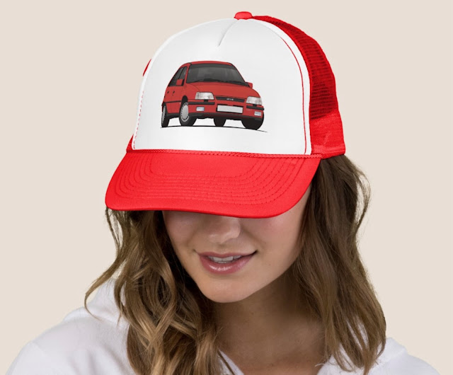 Red Vauxhall Astra Mk2 GTE 16V hat - cap