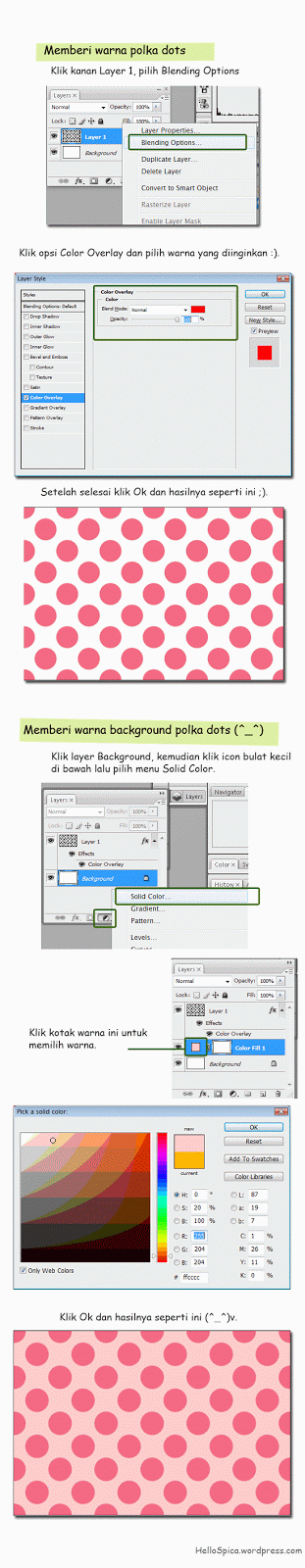  Cara  Membuat  Motif  Pattern Polka dot  di Photoshop dengan Mudah
