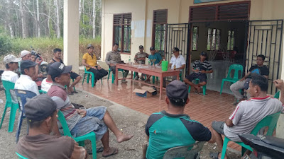 Polsek Idanogawo, Ajak Warga Ciptakan lingkungan yang bersih dan turut membantu warga Desa Bio’uti gotong royong bersama