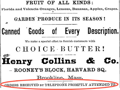 Ad for Henry Collins' store