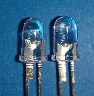 Close-up picture of narrow beamwidth OptoSupply LEDs.