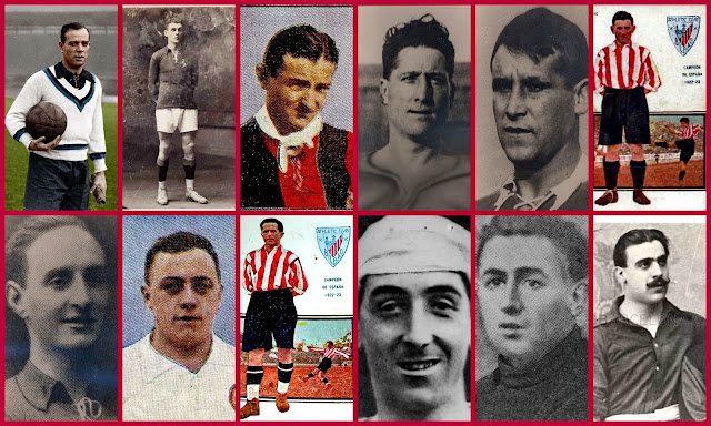 SELECCIÓN DE ESPAÑA. Temporada 1920-21. Zamora, Luis Otero, Vallana, Artola, Sancho, Sabino. Moncho Gil, Pagaza, Sesúmaga, Pichichi, Siverio, Paco Bru (seleccionador). ITALIA 0 ESPAÑA 2. 02/09/1920. VII Juegos Olímpicos de Amberes 1920, semifinal por la medalla de plata. Amberes (Bélgica), estadio Olímpico de Beerschot. GOLES: 1-0: 43’, Sesúmaga. 2-0: 72’, Sesúmaga.