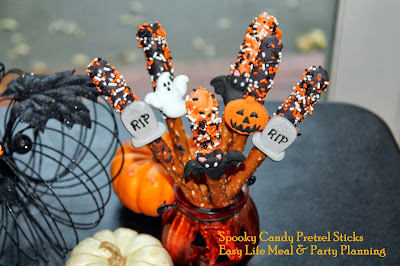 Spooky Candy Pretzels - Easy Life meal & Party Planning