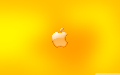 Gold Apple Logo Wallpaper 