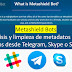 Metashield Bots: Análisis y limpieza de metadatos para todos desde Telegram, Skype o Slack