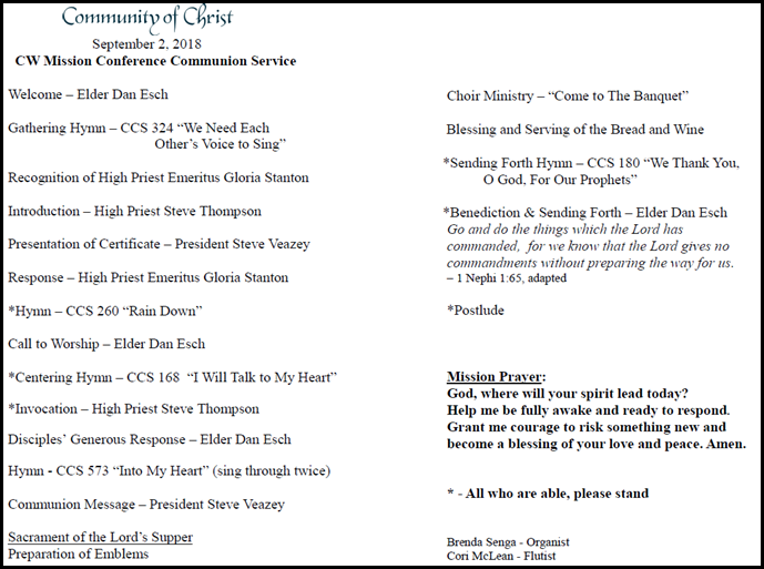 order of service 3