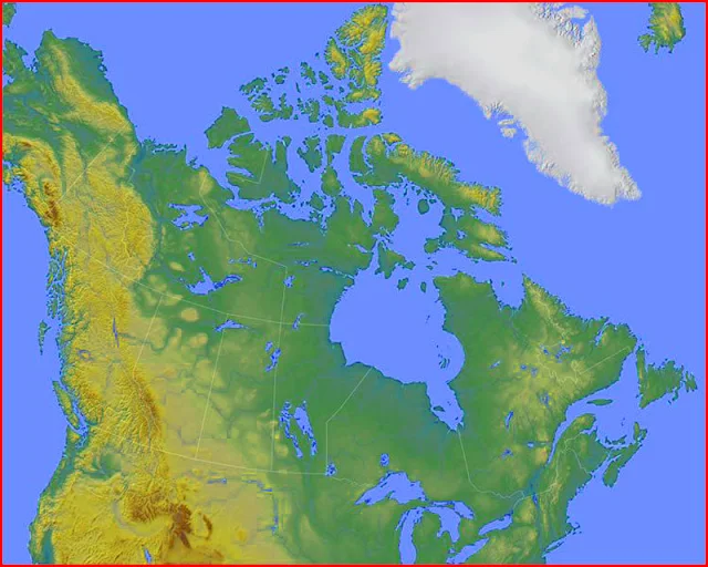 Canada Physical Map