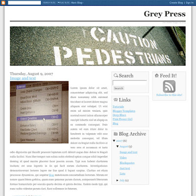 Grey Press Blogger Template