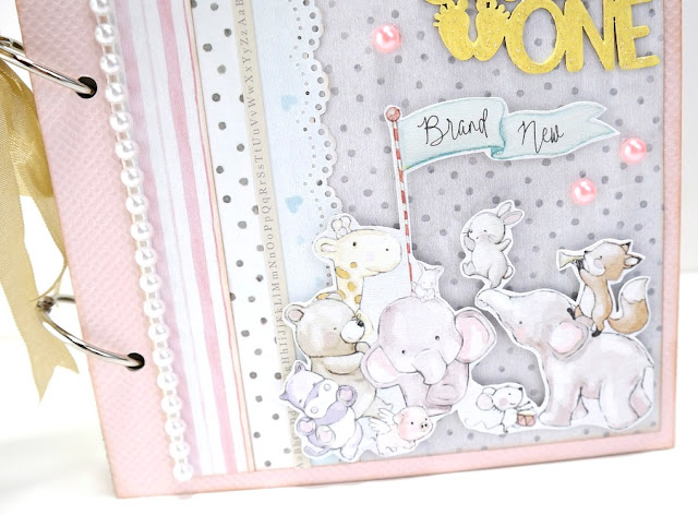 Little One Baby Album Embellished Cover by Dana Tatar for FabScraps