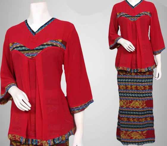 29 Model  Batik  Setelan  Rok  Panjang Span  Muslimah Berhijab 