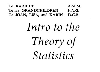 Intro To the theory of Statistics By Harriet