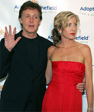 Sir Paul McCartney and wife Heather Mills