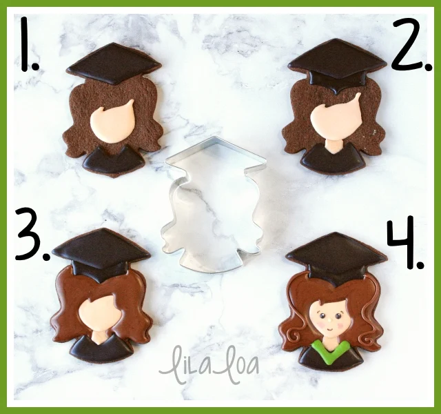 Girl graduate cookie decorating tutorial