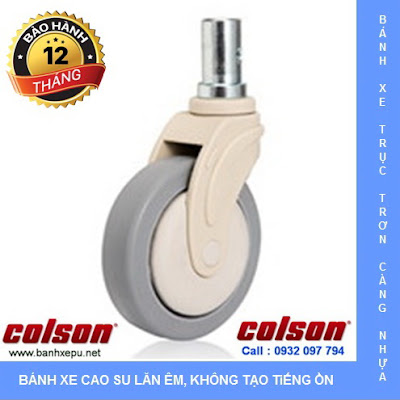 Bánh xe trục trơn giường y tế Colson càng nhựa 5 inch | STO-5851-448 www.banhxeday.xyz