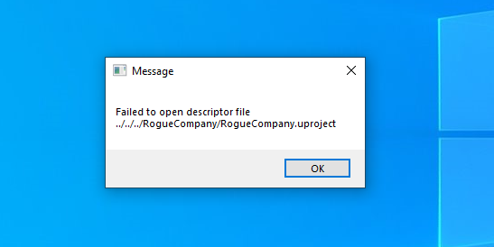 Failed To Open Descriptor File Uproject Problem Solved Part 2