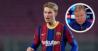 Koeman reveals De Jong new quality: He should be more involved in Barca's game upfront.